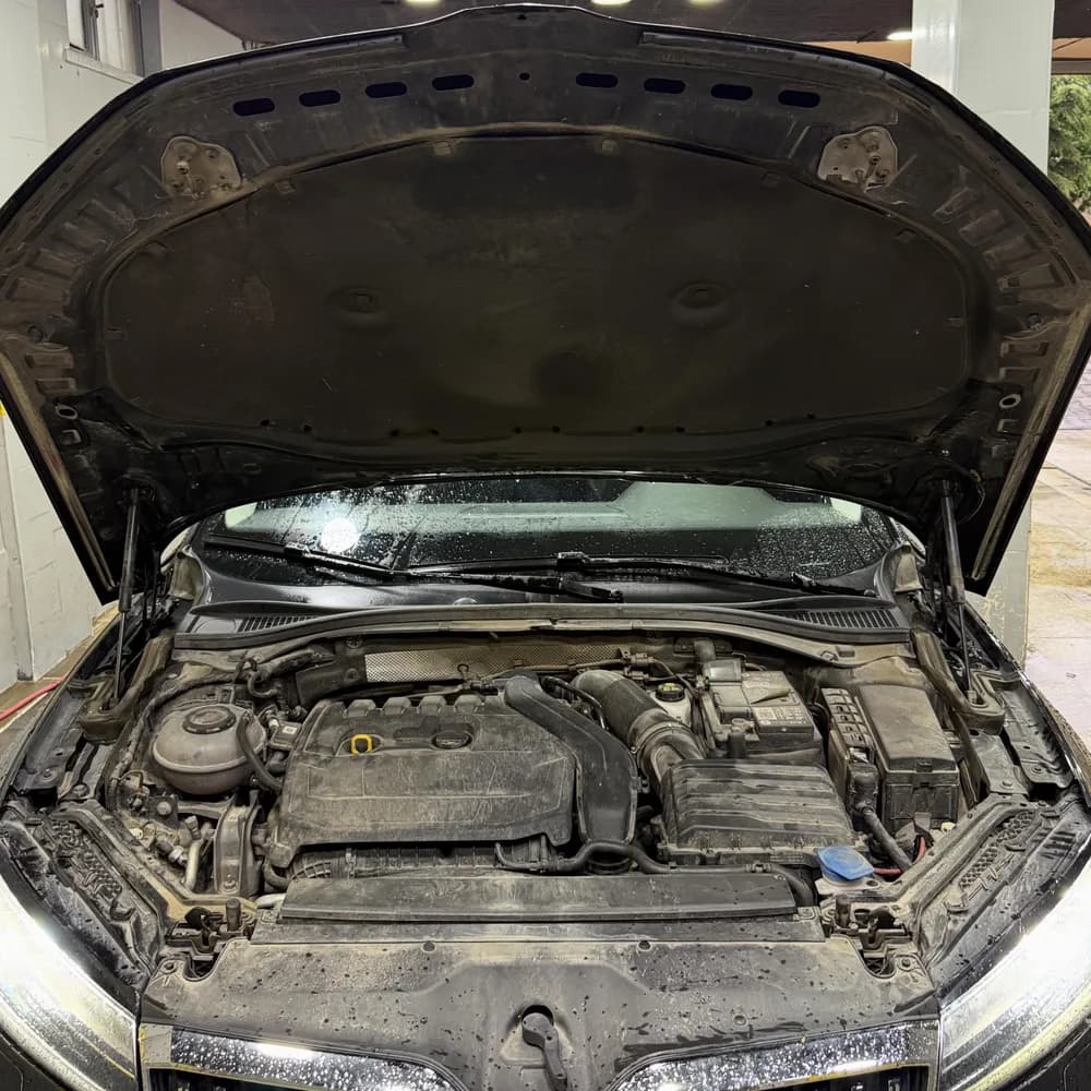 Motor bölmesi temizlik öncesi